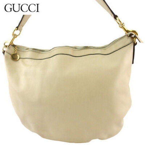 Gucci Sherry Shoulder Bag beige brown yellow leather - Picture 1 of 6